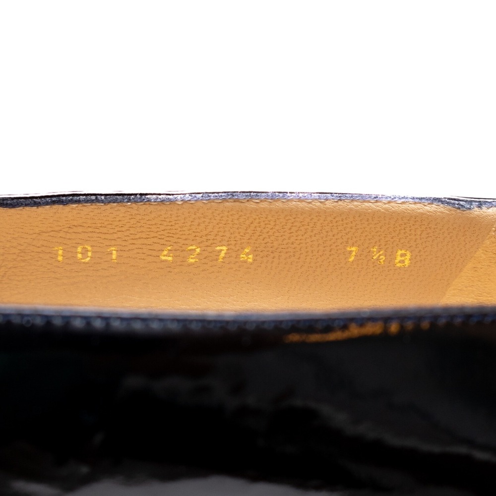 Vintage GUCCI Tom Ford Fall 1995 Iconic Horsebit Pumps – Navy Patent Leather Sz7 - Picture 9 of 12